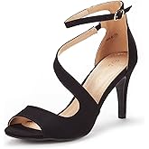 DREAM PAIRS Women's NILE Fashion Stilettos Open Toe Pump Heel Sandals
