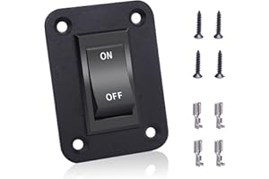 mankk On-Off Switch 12V 20A 4 Pins DPST Rocker Switch Panel RV Light Switch for RV Trailers Camper Boats KCD2-7-201-B1-DZ