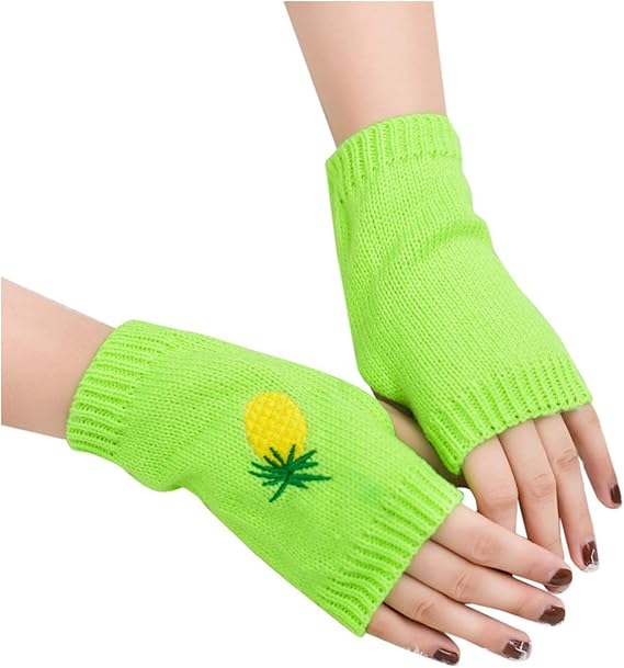 Amazon 防寒グローブ レディース スマホ 手袋 刺繍 アウトドアグローブ フルーツ パイナップル 防寒手袋 スマホ バイク手袋 人気 プレゼント ふわふわ 柔らかい おしゃれ ファッション 秋冬 人気 女性 学生 ゴーディ かわいい 小物 イエロー 手袋 通販