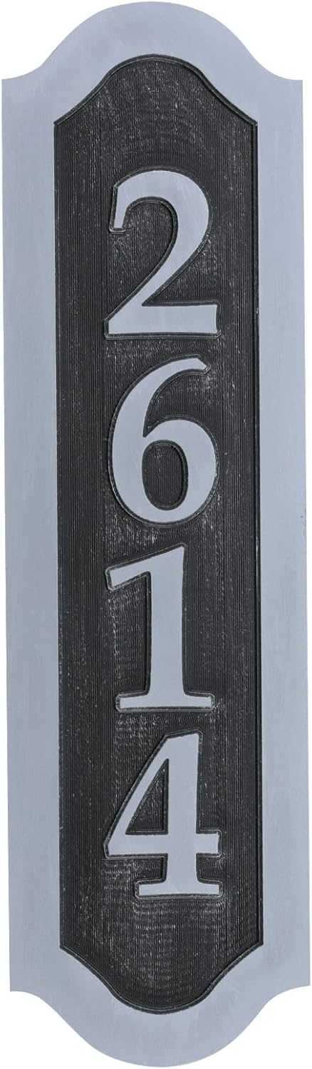 Plaques & Wall Art - Address Plaque Vertical - Hand-Carved House Number Plaque,Address Sign Plate for Mailbox Post,Outsider House Door,Pillar,Store,Office, 911 Visibility Signage - Anti-Heat & Cold (16