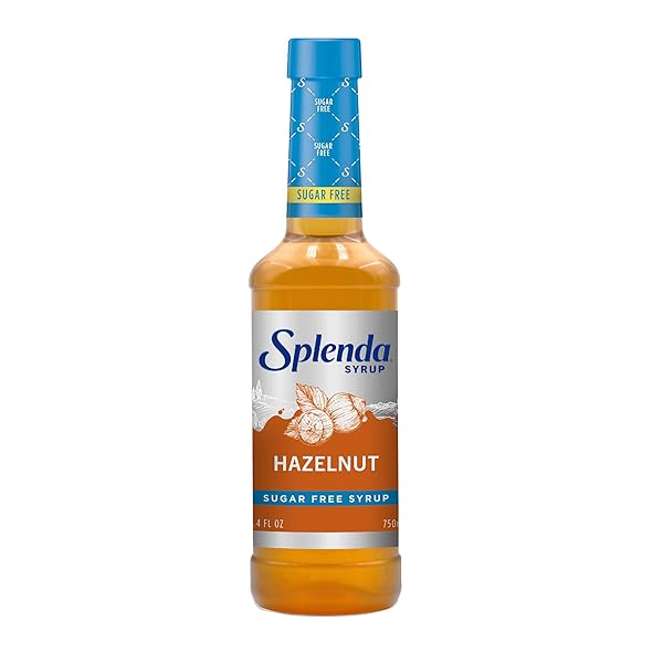 SPLENDA COFFEE SYRUP, HAZELNUT, SUGAR FREE, FLAVORED LIQUID SYRUPS FOR DRINKS, 750 ML BOTTLE