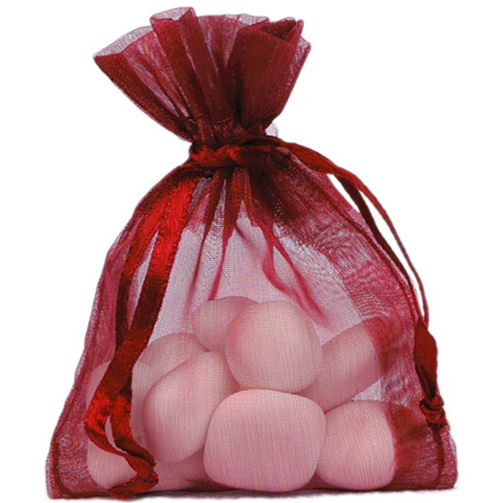 Plain Organza Gift Bag (Pack of 10, bordeaux