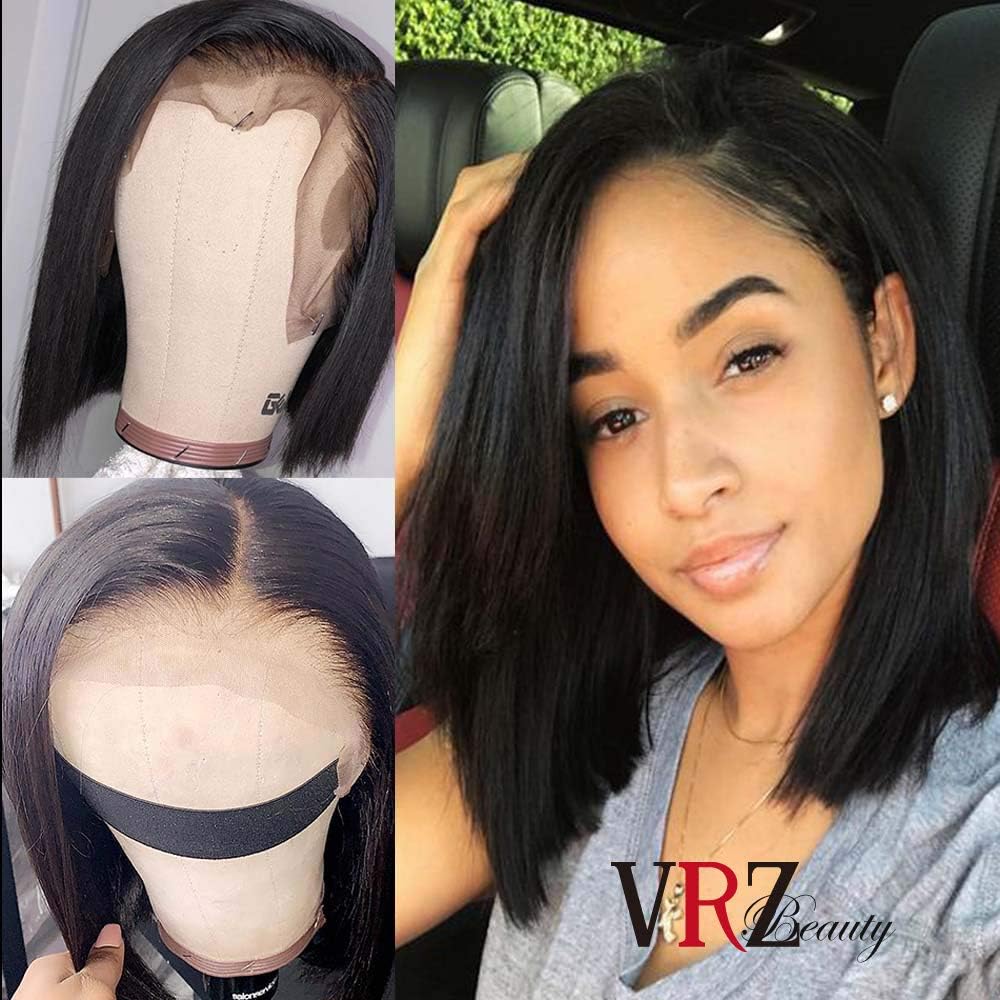 VRZ Human Hair Lace Front Wigs Short 13x6 Bob Human Hair Wigs Straight Lace Wigs for Women 10 inch