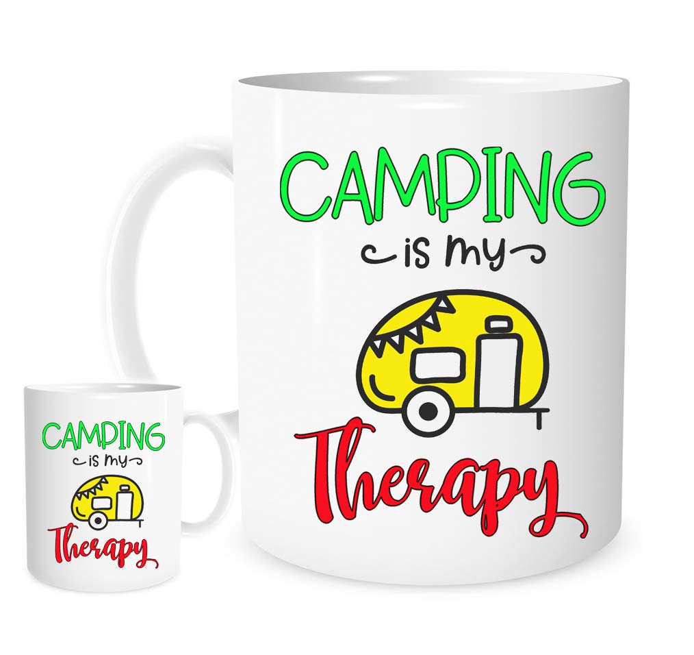 11OZ Camping is My Therapy Mug,A Lovely Gift Perfect for Camping and caravans Free P&P