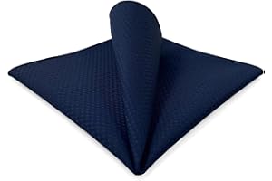 S&W SHLAX&WING Pocket Squares for Men Solid Color Blue Green Yellow XL for Weddings