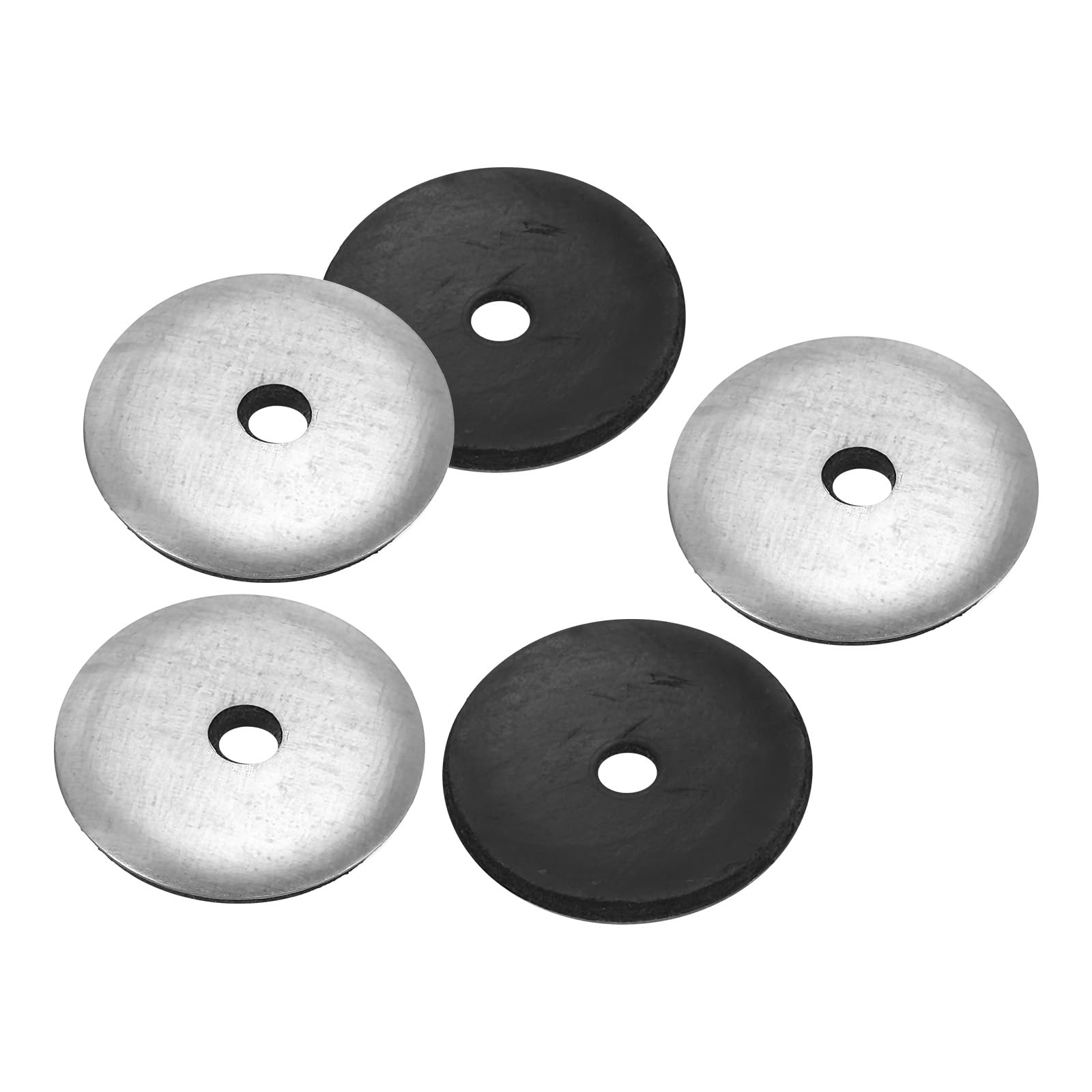 PATIKIL 7/32"x1 1/6" EPDM Bonded Sealing Washers, 50 Pieces Galvanized Neoprene Rubber Backed Screw Gasket for Industrial Home Machinery Ships Roof (#12)