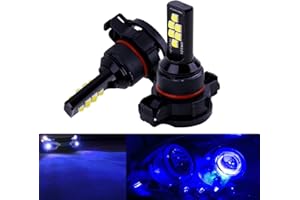 SOCAL-LED LIGHTING 2x H16 5202 LED Fog Light Bulb for Powersports Advanced 3030 SMD Bright Colorful Daytime Running DRL Lamp, Dark Blue
