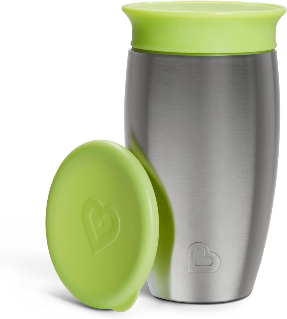 Munchkin Miracle 360 Stainless Steel Sippy Cup 296ml Green