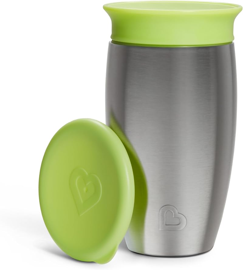 Munchkin Miracle 360 Stainless Steel Sippy Cup 296ml Green