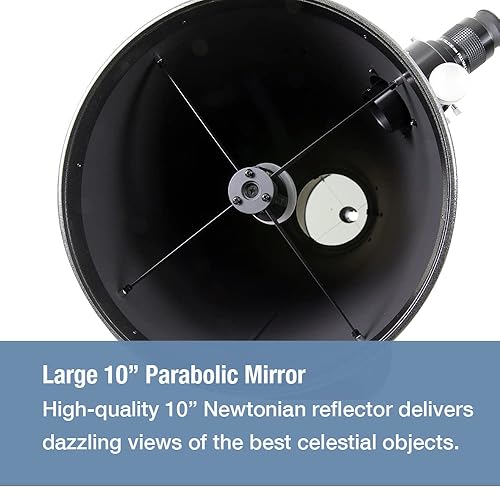 Zhumell 10-inch Dobsonian Reflector Telescope – Large Aperture for