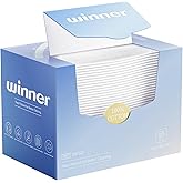 Winner Face Towels, 100% USDA Biobased Facial Towelettes XL, Disposable Face Towel for Sensitive Skin, Ultra Soft Makeup Remover Dry Wipes, Odor-Free, 55 Count, 1 Pack
