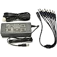 SOLTECH 12V 5A Security Camera Power Supply Adapter with 8-Way DC Splitter for CCTV 4 8 16 Channel DVR/NVR System, 5.5 X 2.1/2.5mm, UL Listed
