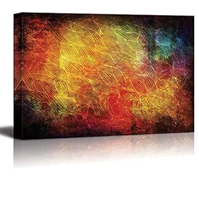 Vibrantly Colored Canvas with an Electric Pattern - Canvas Art Home Art - 12x18 inches