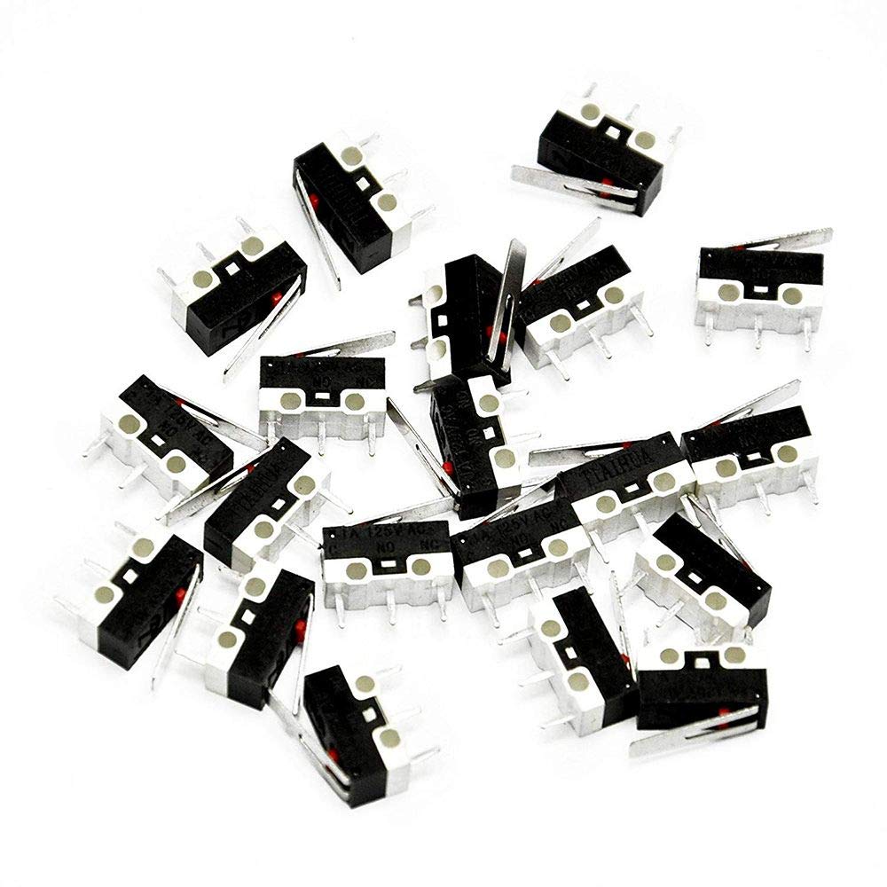 Mua 20Pcs Micro Switch AC 1A 125V 3Pin SPDT NO+NC Hinge Lever Momentary ...