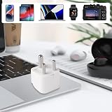 TENINYU 2 Pack UK to India Plug Adapter India Power Converter Grounded view 5