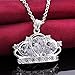 HMILYDYK 925 Sterling Silver Plated Crown Pendant Lady's fine Jewellery