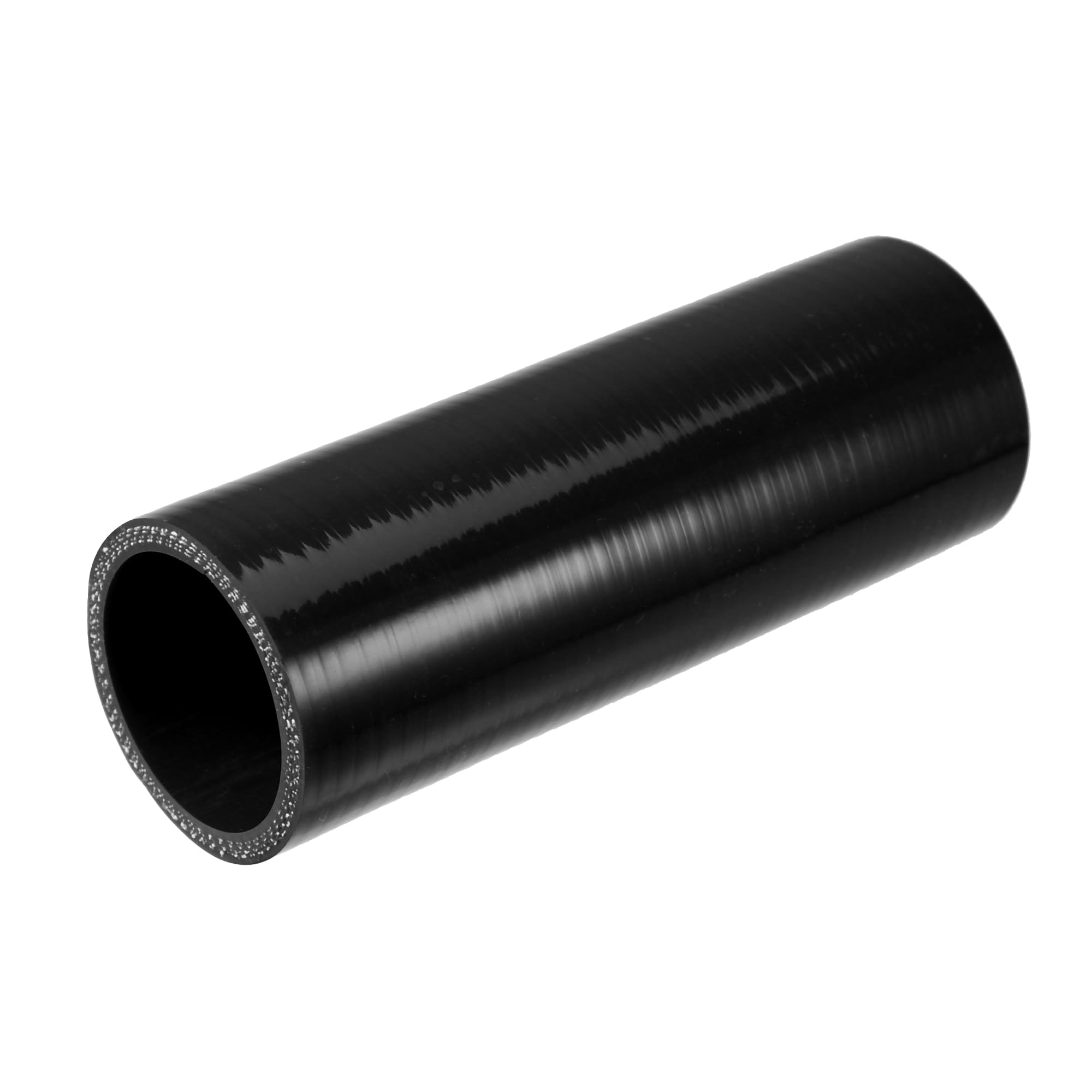 Photo 1 of uxcell 1.75" ID 6" Length 4-Ply Reinforced High Temp Straight Coupler Silicone Reducer Hose Black for Car Intercooler Intake Piping