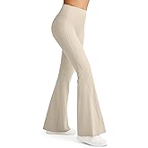 G4Free Ribbed Flare Yoga Pants for Women High Waisted Bell Bottom Leggings Tummy Control Petite/Regular/Tall