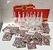Party Confetti in a Box - 20 Bags Confetti - 20 Push Pops - 1 Display Box - 1 Sheet Label