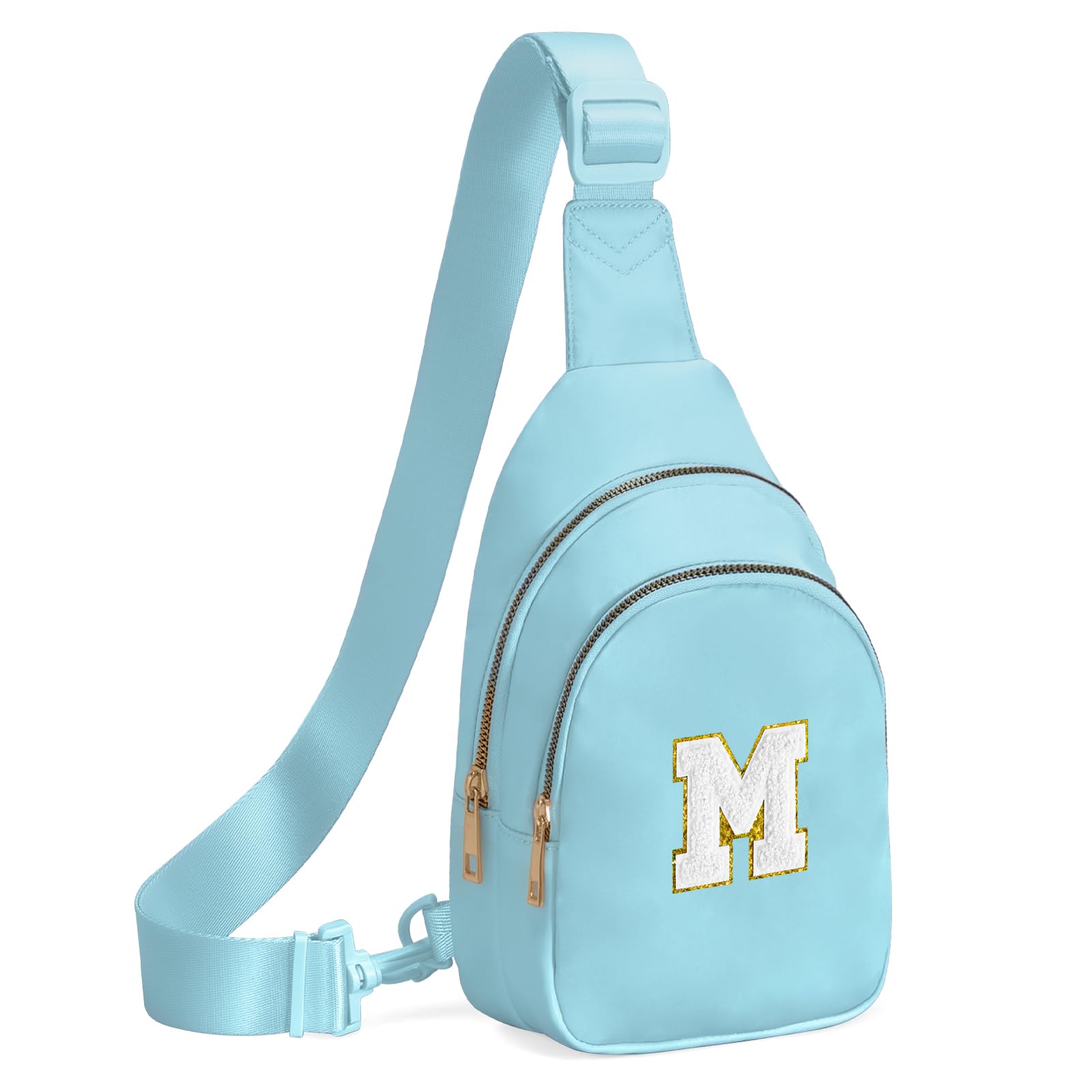 Photo 1 of Viverte Small Initial Sling Bag Cross Body Bag Fanny Pack for Girls Teen Girl Gifts Trendy Stuff Personalized Gifts for Tween Teenager Girls Cute Cool Stuff for Girls (Icing Blue-M)