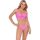 Sports Illustrated Womens Underwire Laceup Bikini Top