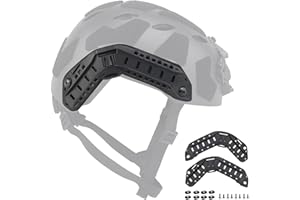 Qavctw Tactical Helmet Rail Mount Accessory Side Rails Kit for High Cut Fast Helmet with Screws
