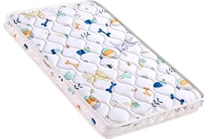 LILYVIBEBEARHAPPY Baby Bassinet Mattress 29x 18 inches- Firm Support and Comfort Premium Foam,Noiseless and Odorless,Hypoallergenic Small Crib Mattress, Fits Moses Basket, Dual Sided with Soft Breathable Fabric
