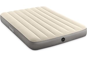INTEX Dura-Beam 64102E Matelas pneumatique standard à hauteur simple : Fiber-Tech – Taille complète – Hauteur du lit de 25,4 
