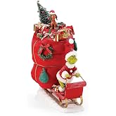Department 56 Possible Dreams Dr. Seuss How the Grinch Stole Christmas Merry Grinchmas Grinch Figurine, Hand Crafted Collectible Christmas Figurines Home Decor Sculpture Statue 18 Inch, Multicolor