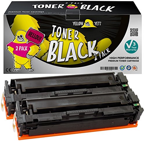 YELLOW YETI 201X CF400X (2,800 Pages) 2 Compatible Black Toner Cartridges for use with Color LaserJet Pro MFP M277dw M277n M274n M252dw M252n
