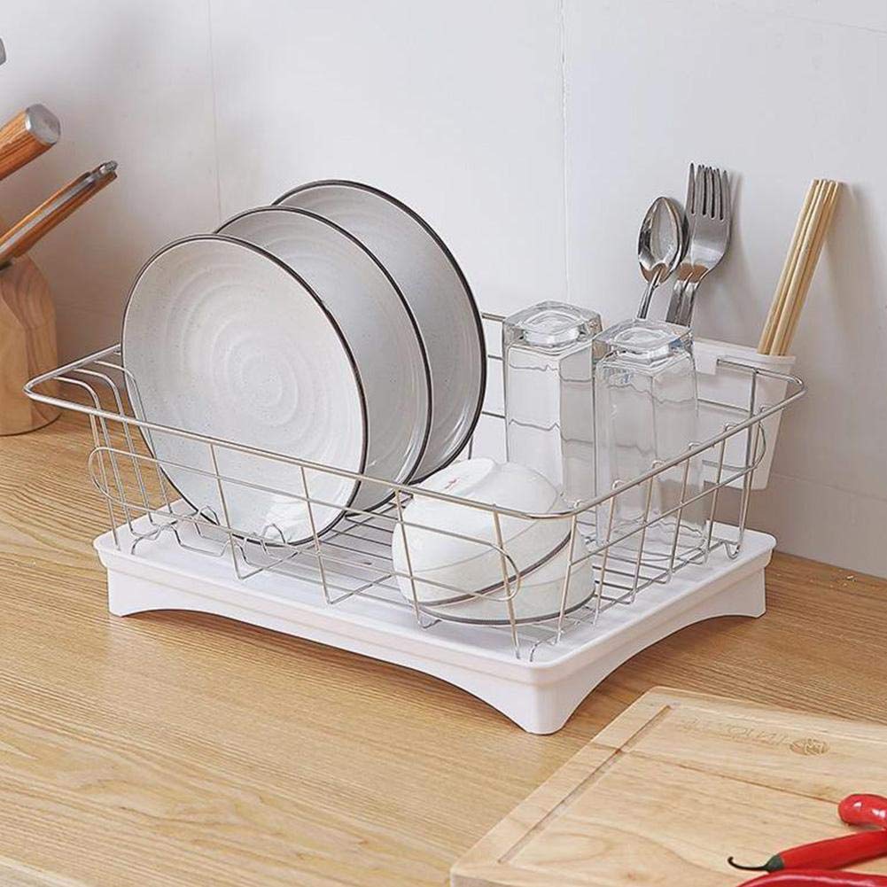Cassetto Organizzatore Per Posate In Acciaio Inox | 2 Pezzi Oro | Cestello Scolapiatti A Rete Multiuso Per Cucina E Ufficio - 3