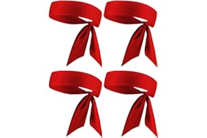 KNINMDOR Head Tie, Tennis Headbands Tie Back, Sweat Wicking Ninja Karate Running Headband Headwrap for Men Women Kids Girls Boys
