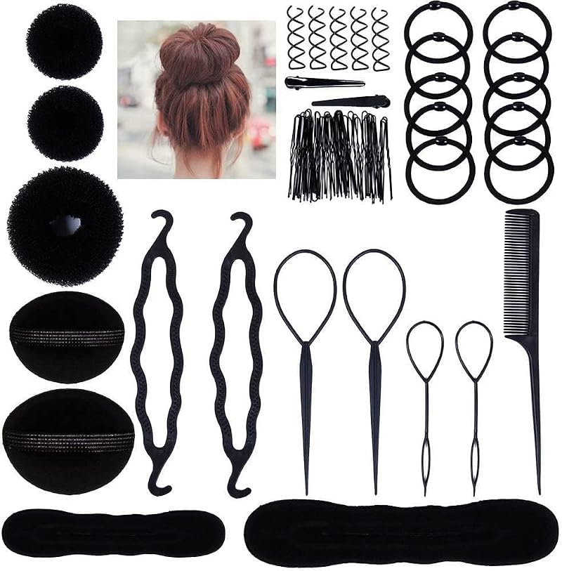 Lictin Hair Styling Set DIY Braid Tool Accessories Kit 25 Pcs For Women Girls