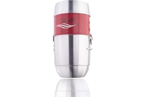 Nadair NADAIR-700-AL-22 700 AW Compact and Powerful Central Vacuum System, Hybrid Filtration (with or Without Disposable Bags), 22L or 5.8 Gal, Red and Silver