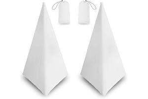 RK RECK RECK WHITE Speaker Stand Cover Tripod Stand Skirt Skrim 360 Degree Cover 2 Pack with storage bag (WHITE)