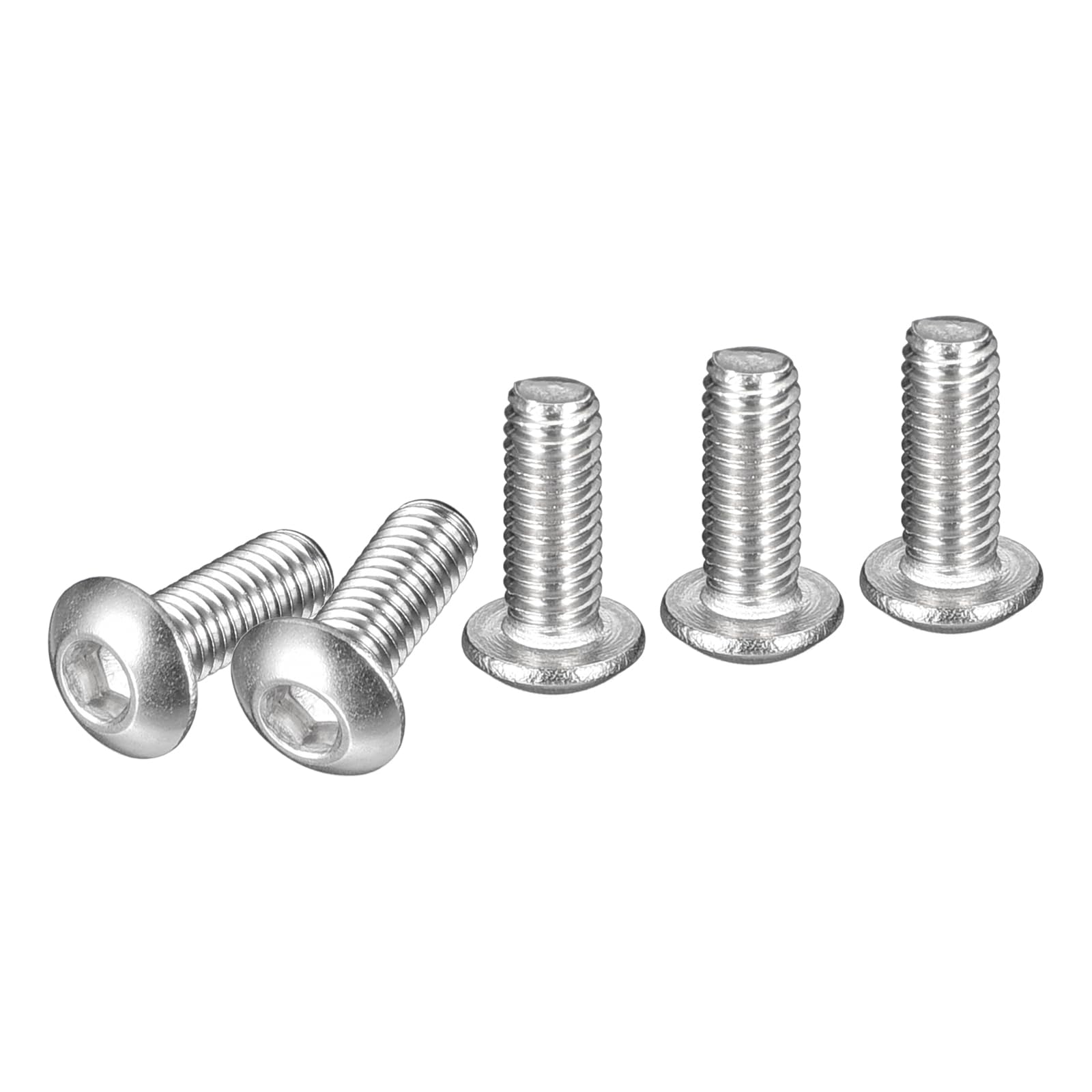 DTGN M3-0.5x8mm Button Head Socket Cap Screws - 100Pack - Good for Machine - 304 Stainless Steel 18/8 - Hex Drive Full Thread Fasteners — image 1