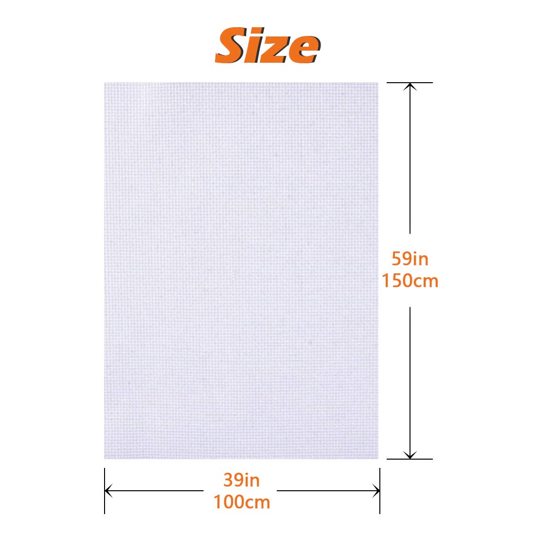 Papillon Classic Reserve Aida Cross Stitch Fabric, 14 Count White Cotton Cloth for Embroidery (59 x 39 Inch)
