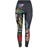 Sister Amy Women's Fitness High Waist Yoga Pants Printed Stretch Ankle Legging