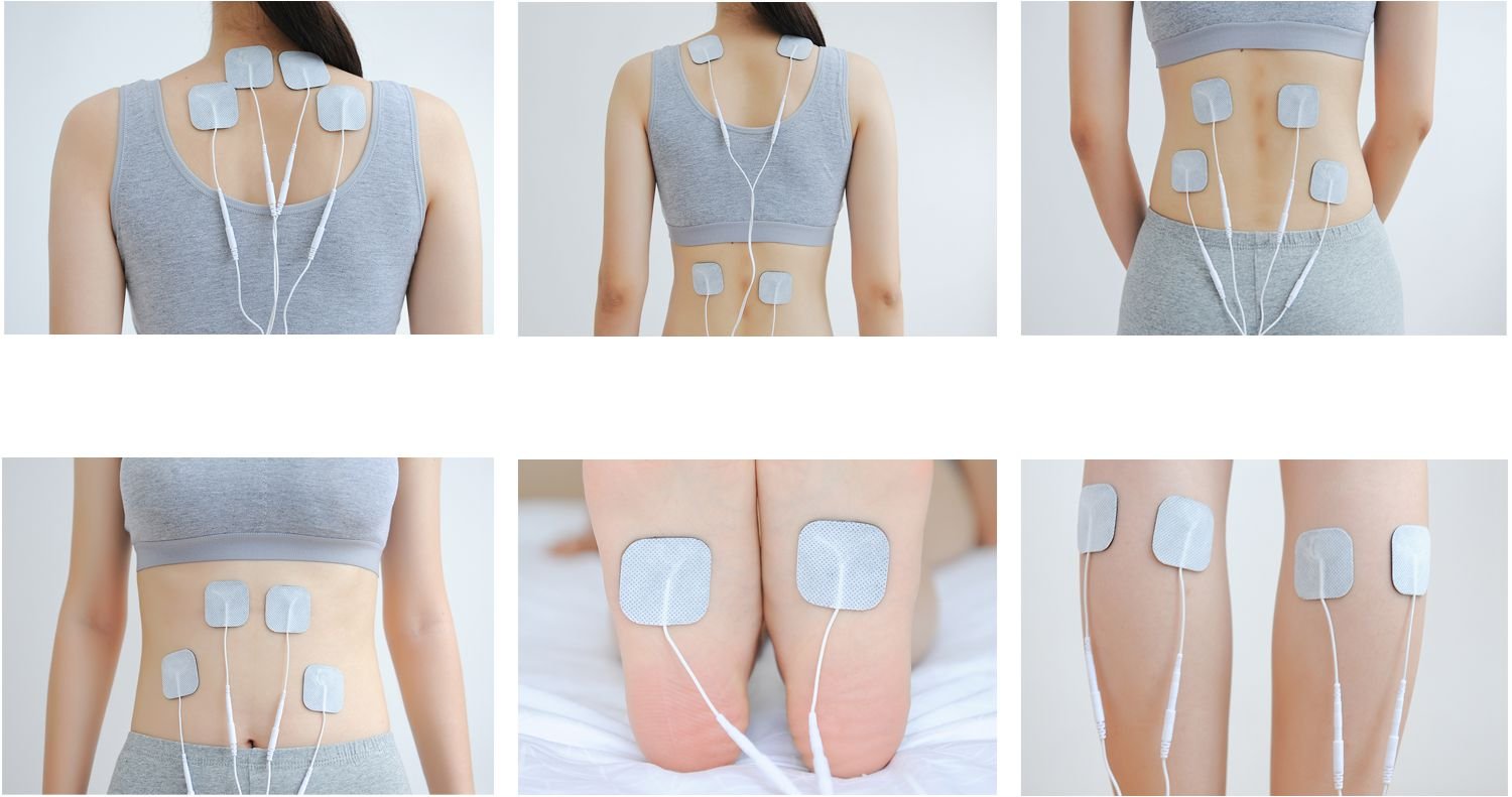 Easy@Home TENS Unit Muscle Stimulator - Electronic Pulse Massager - FDA approved for OTC Use handheld Pain Relief therapy Device – Pain Management on the Shoulder, Joint, Back, Leg&more - #EHE009