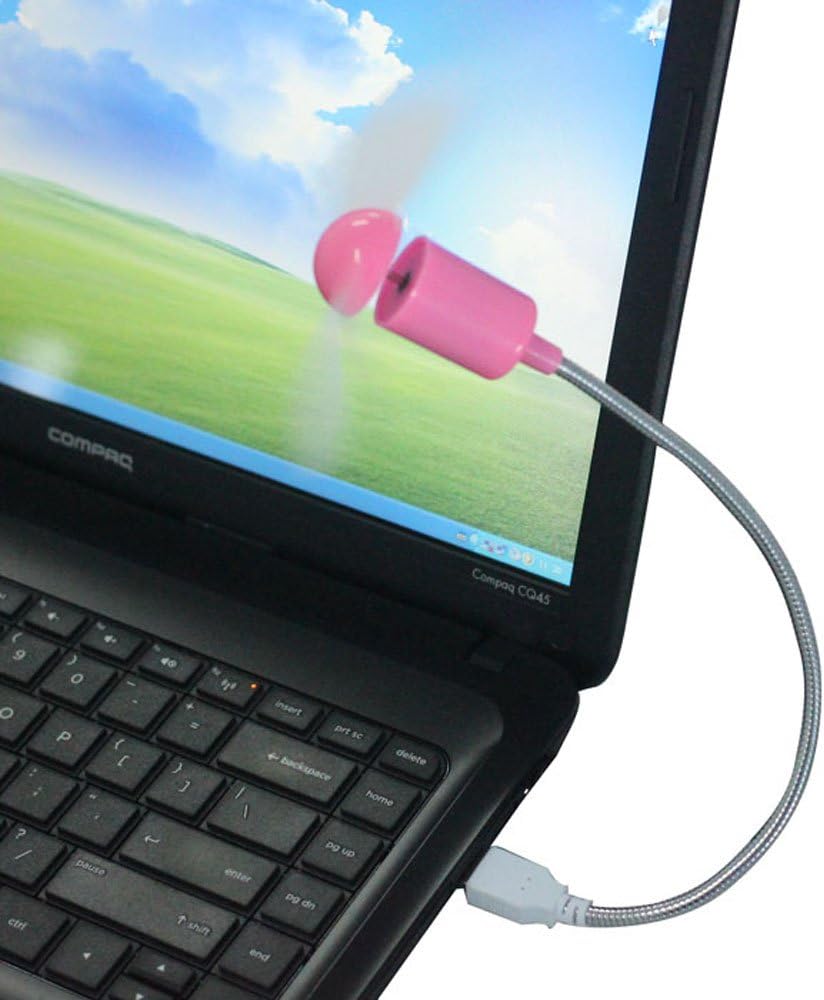 Atdoshop(TM) Flexible USB Mini Cooling Fan Cooler for Laptop Desktop PC Computer (Pink)