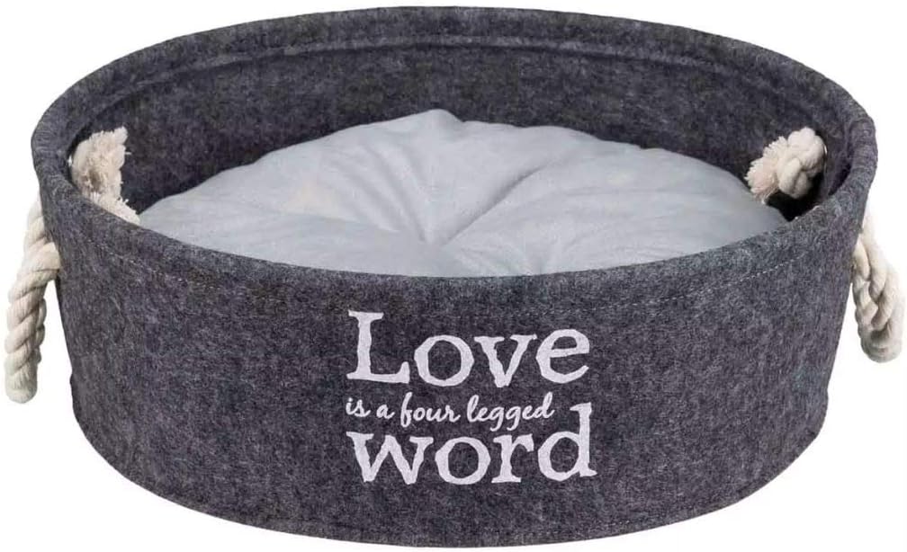 TRIXIE Lian Bed, 37 cm, Anthracite, grey, 38 x 14 x 38 cm (L x W x H)