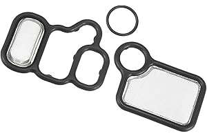 INFINAUTO VTEC Solenoid Gasket Spool Valve Filter Screen Fit for Honda CRV with O-Ring - Pack of 3 Black Stylish Design