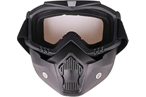 PiscatorZone Kids Goggles Mask Tactical Goggles with Detachable Face Mask for Cycling Skiing Outdoor Children CS Paintball