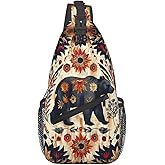 Jockphry Native American Indian Sling Backpack Chest Bag Crossbody Shoulder Bag Gym Cycling Travel Hiking Daypack For Men Women