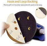 STE BRUAM 100pcs 125mm Sanding Discs 400 Grit 8 Hole Hook Loop 5 Inch view 4