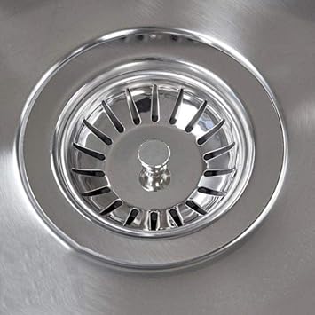 RANJN Fregadero de Cocina de Acero Inoxidable Colador Tapón