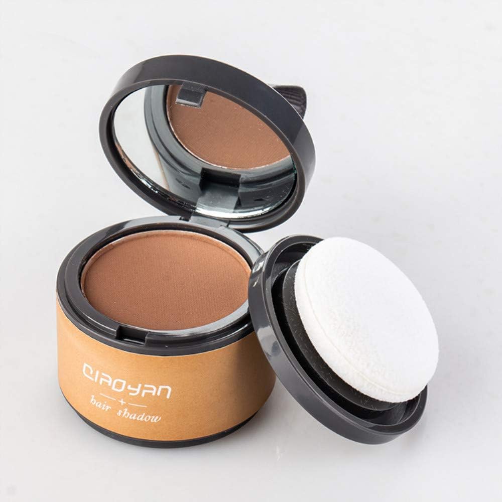 Magical fluffy thin hair powder modified powder forehead filling powder hairline shadow makeup hair mask concealer root cover up instant gray cover 4g (brown) (light yellow)