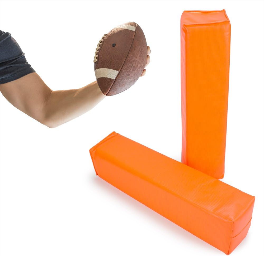 Crown Sporting Goods Anchorless Weighted Football Pylons (Set of 4), Orange : Sports & Outdoors