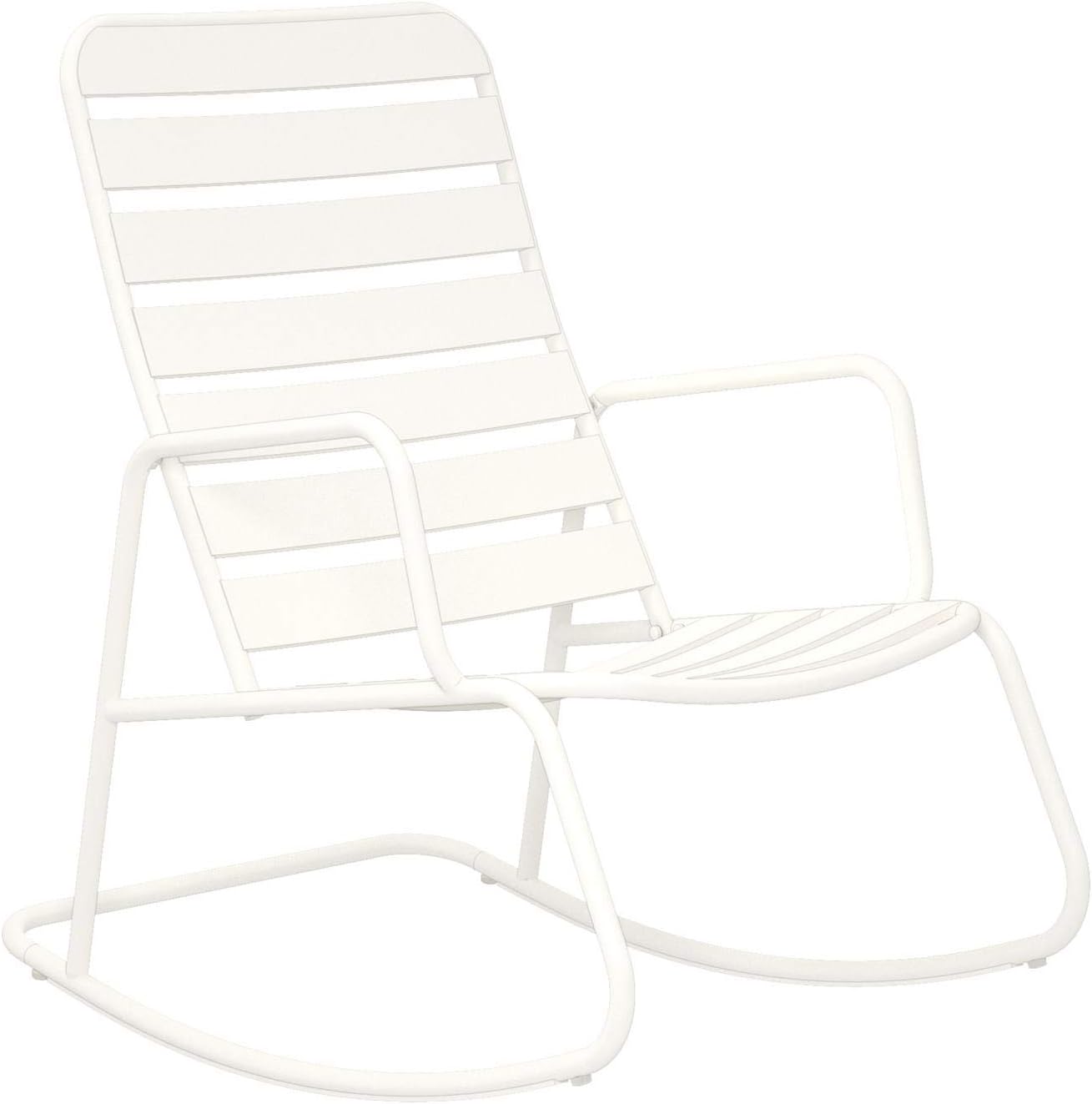 Novogratz 88065WHT1E Poolside Roberta Outdoor Rocking Chair, White: Garden & Outdoor