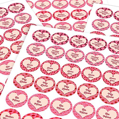 Chunky Hamster Happy Valentines Day Love, Reward Sticker Labels (35 Stickers @ 3.5cm) Children, Parents, Teachers